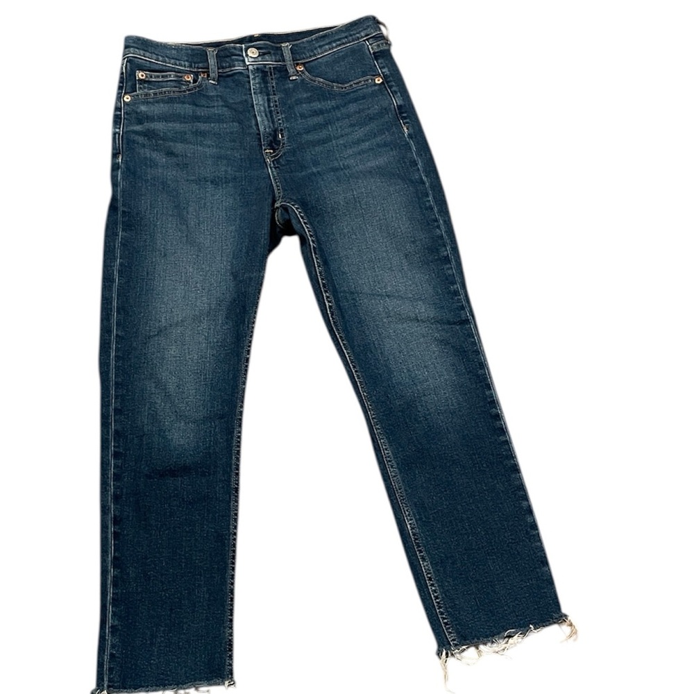 GAP Vintage Slim High Rise Raw Edge Petite Jeans - Picture 2 of 10